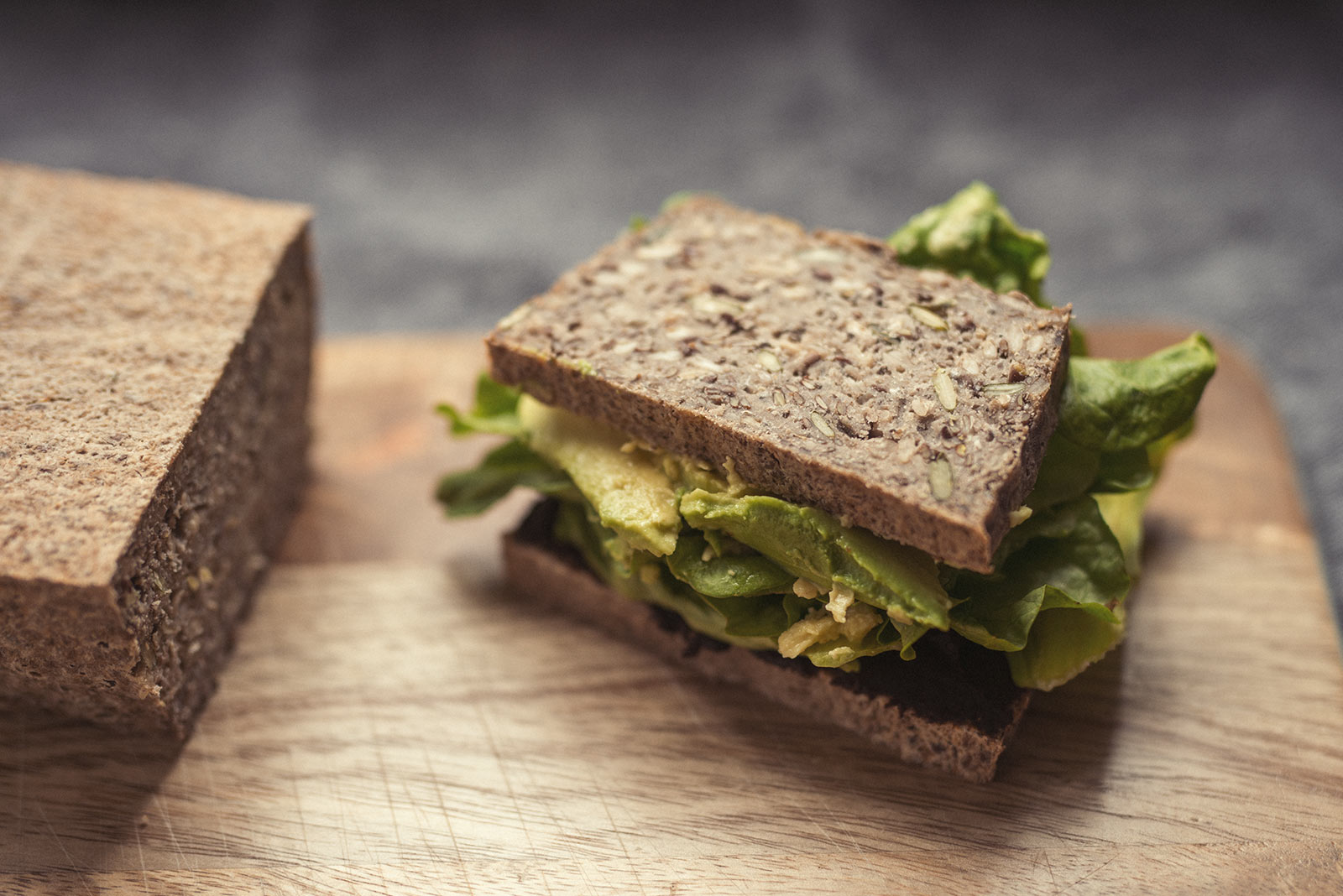 A Hatcho Miso paste avocado and lettuce sandwich on The Midnight Baker's bread