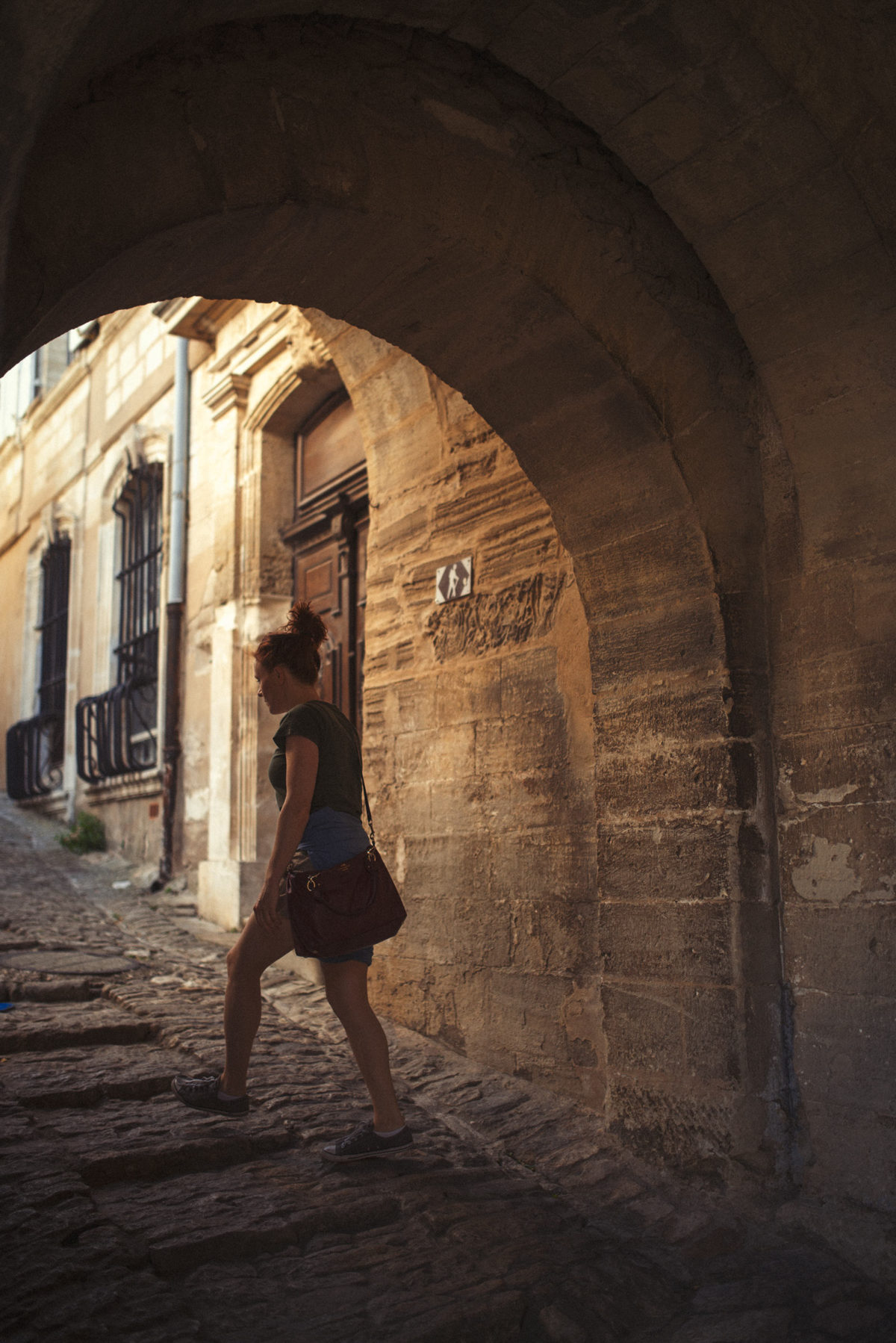 Naturopath Lisa Fitzgibbon exploring a village in the south of France